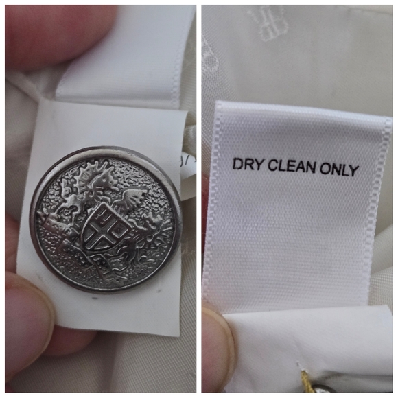 Banana Republic Mustard Yellow Ivory Tipped Blazer One Button Size 8 Preppy - Picture 16 of 16